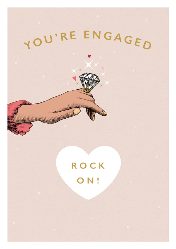 Rock On Engaged Card