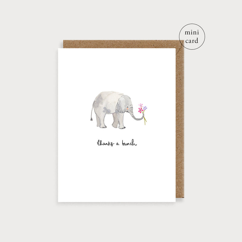Elephant Thanks A Bunch Card