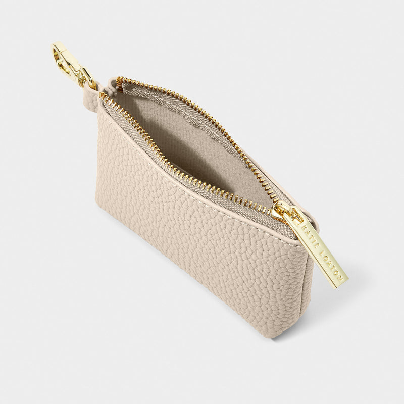 Evie Clip On Coin Purse - Light Taupe