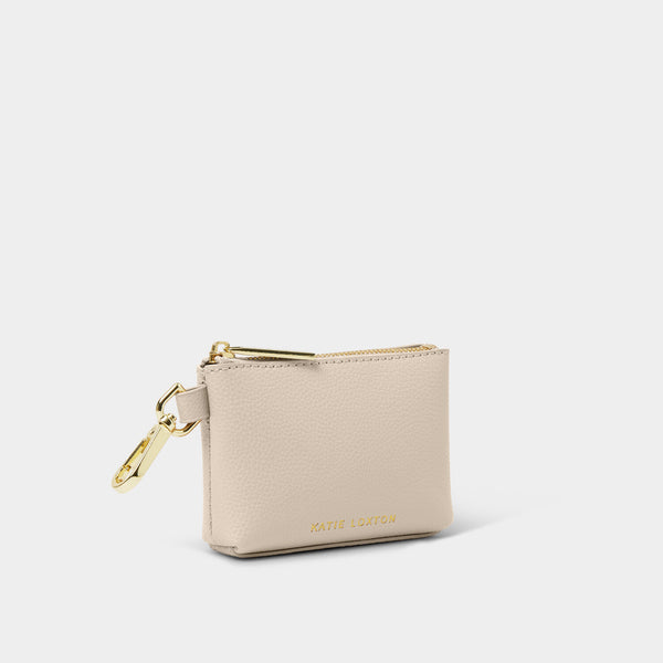Evie Clip On Coin Purse - Light Taupe