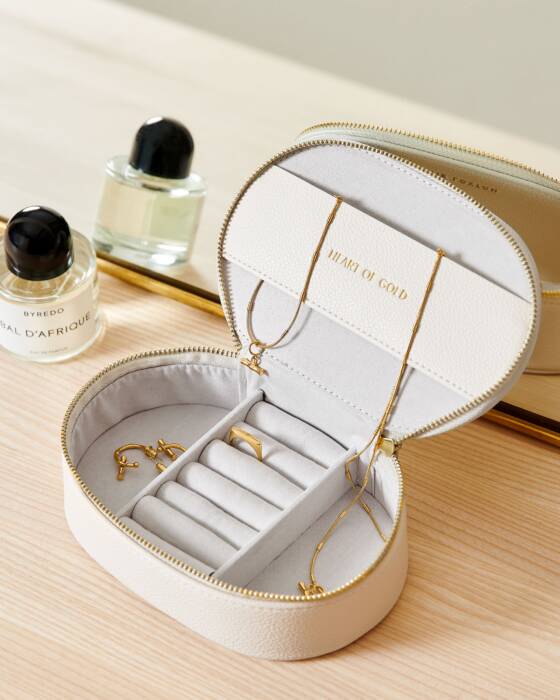 Oval Jewellery Box - Off White