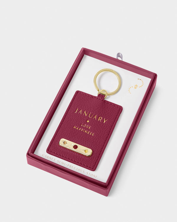 January Birthstone Keyring