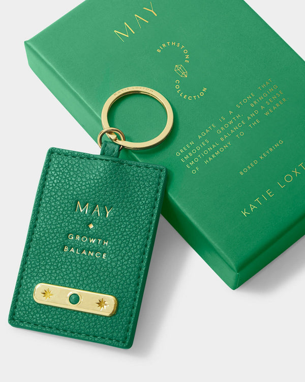 May Birthstone Keyring
