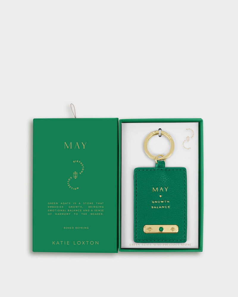 May Birthstone Keyring