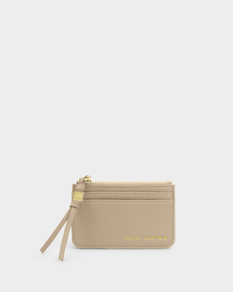 Gift Boxed Coin & Card Holder - Light Taupe
