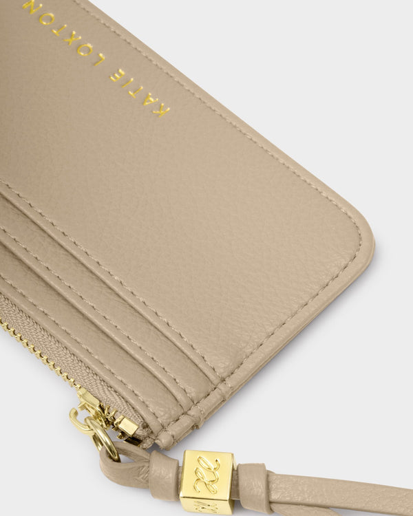 Gift Boxed Coin & Card Holder - Light Taupe