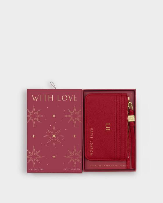 Gift Boxed Coin & Card Holder - Garnet Red