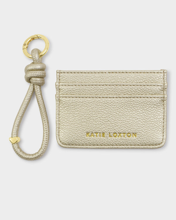Gift Boxed Keyring & Card Holder - Gold