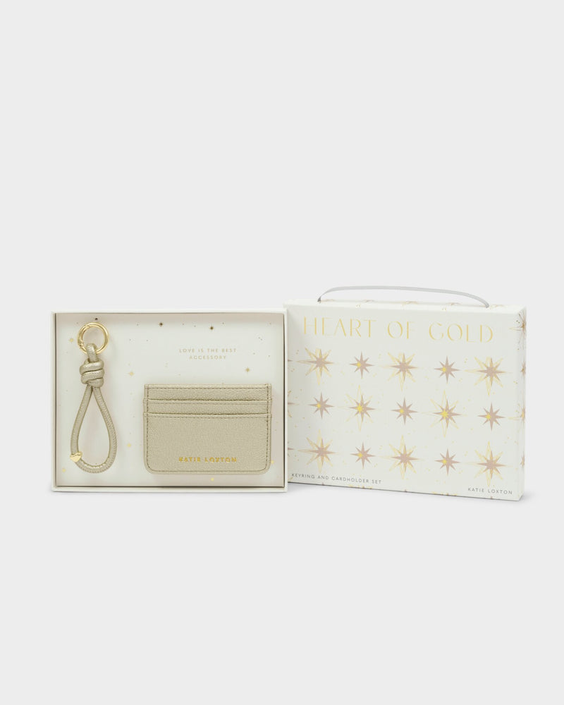 Gift Boxed Keyring & Card Holder - Gold