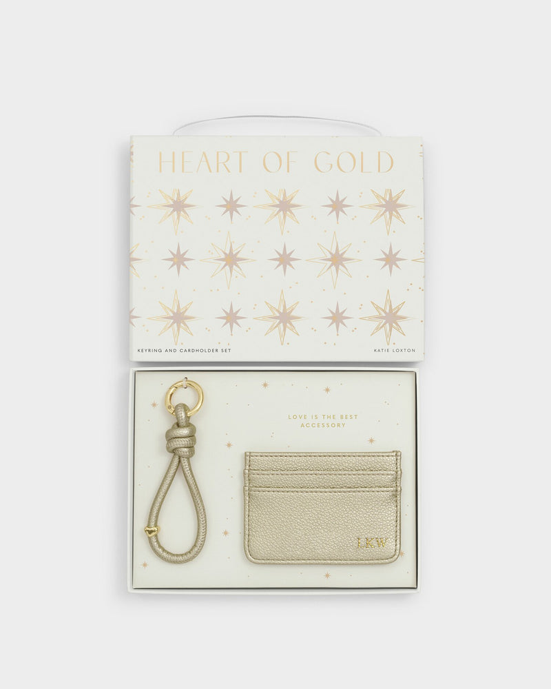 Gift Boxed Keyring & Card Holder - Gold