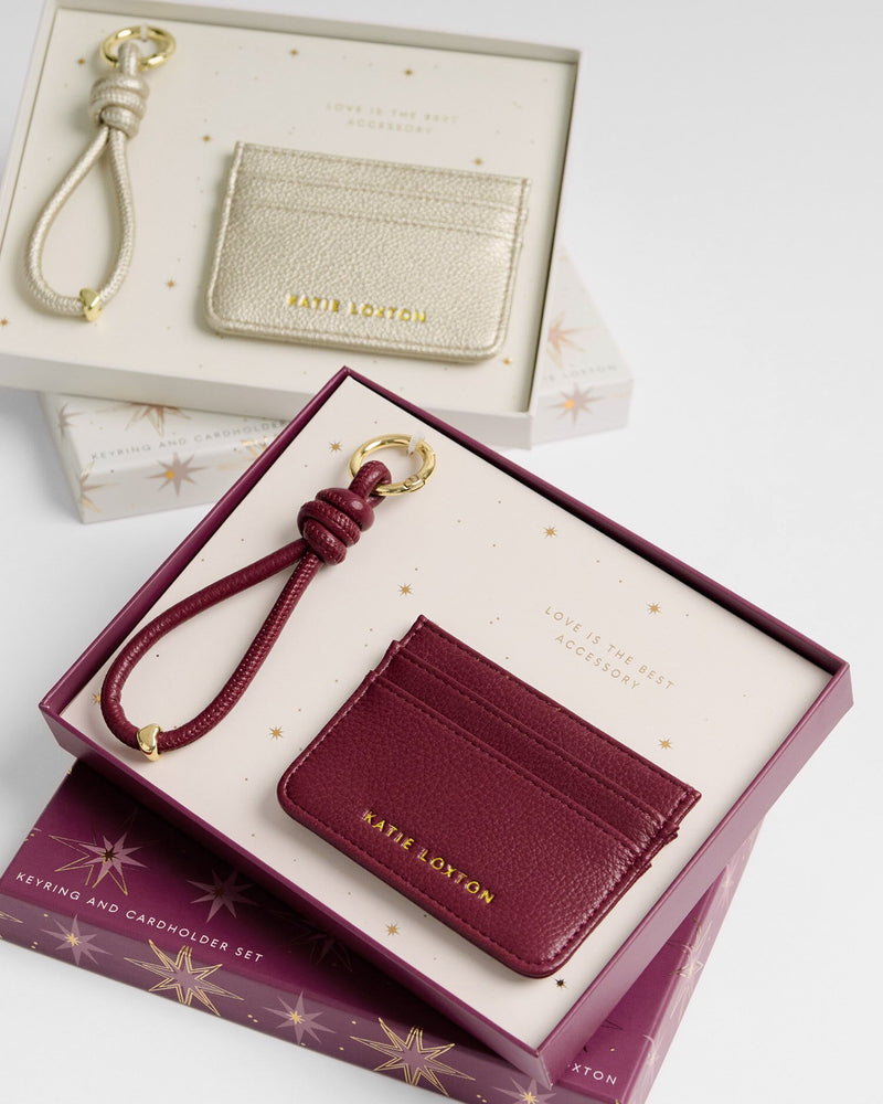 Gift Boxed Keyring & Card Holder - Cherry