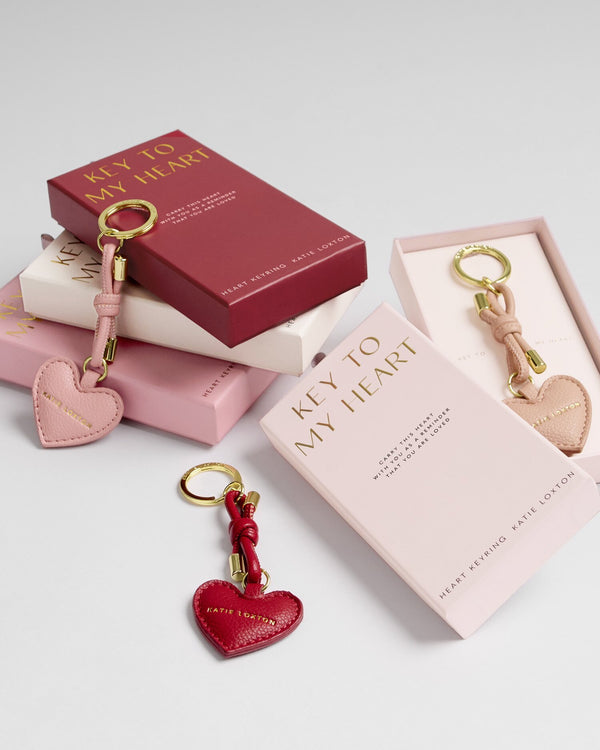 Key To My Heart Boxed Keyring- Red