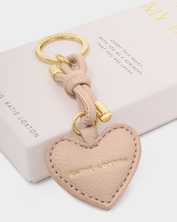 Key To My Heart Boxed Keyring- Nude Pink