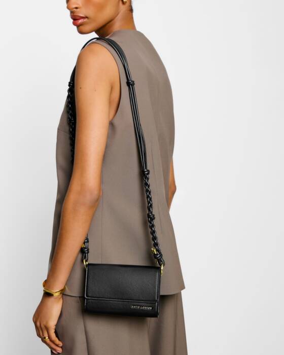 Arden Braided Mini Bag - Black