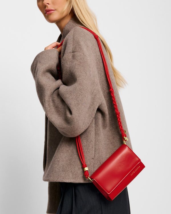 Arden Braided Mini Bag - Red