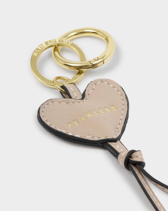 Fearless Heart Bag Charm Keyring