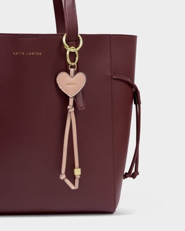 Mum Heart Bag Charm Keyring