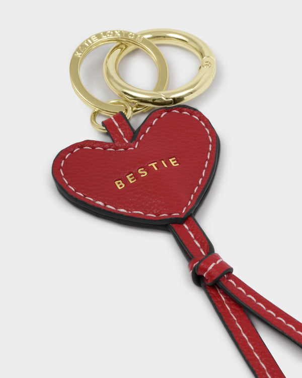 Bestie Heart Bag Charm Keyring