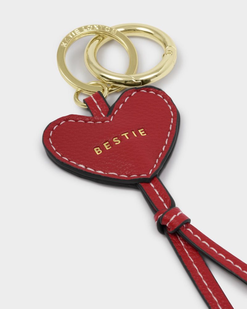 Bestie Heart Bag Charm Keyring