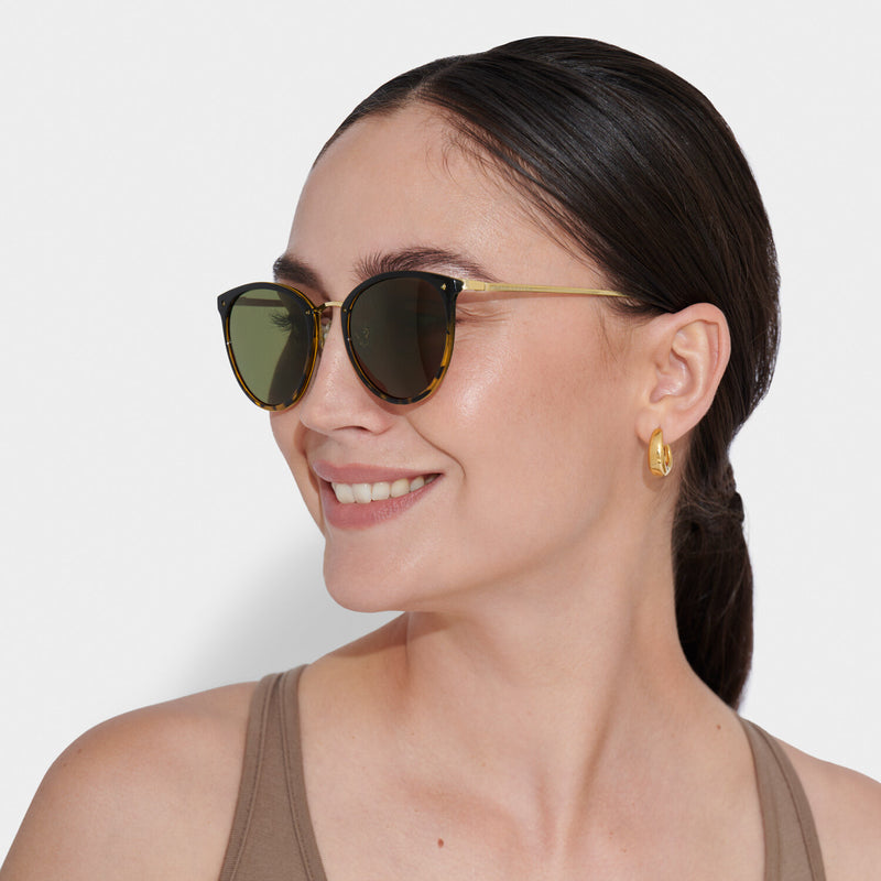 Santorini Sunglasses - Gradient Black Tortoiseshell