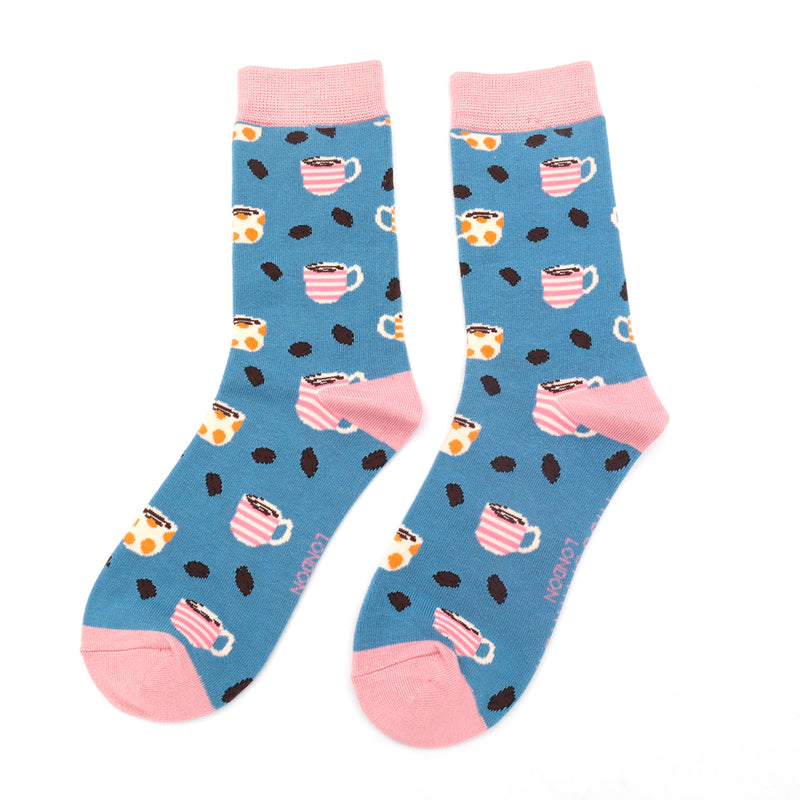 Coffee Shop Socks- Denim