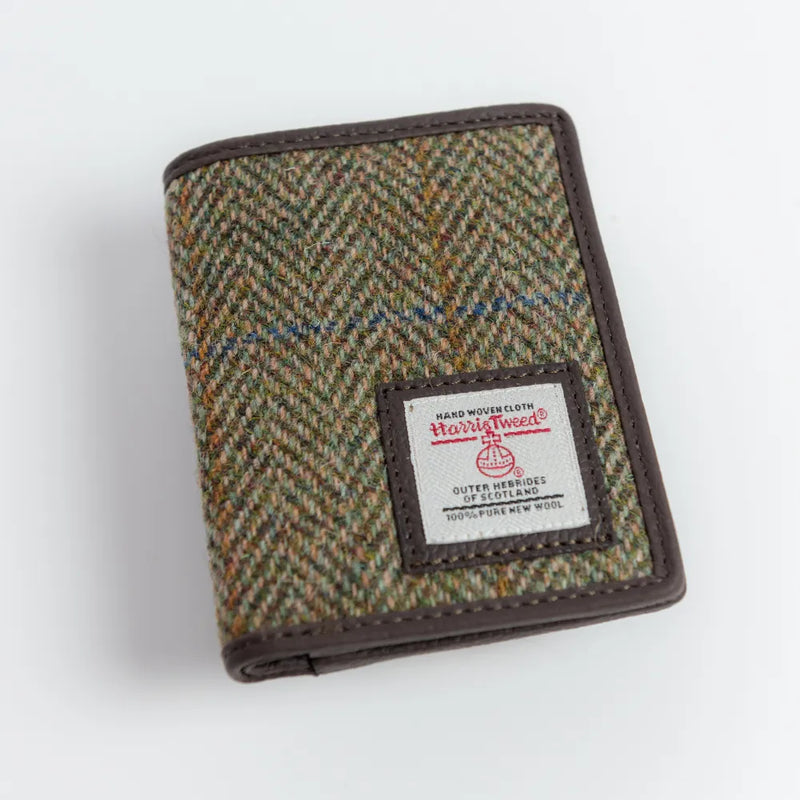 Harris Tweed Slim Bifold Wallet- Country Green