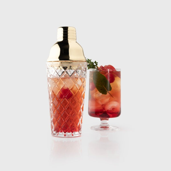 Taproom Embossed Glass Cocktail Shaker