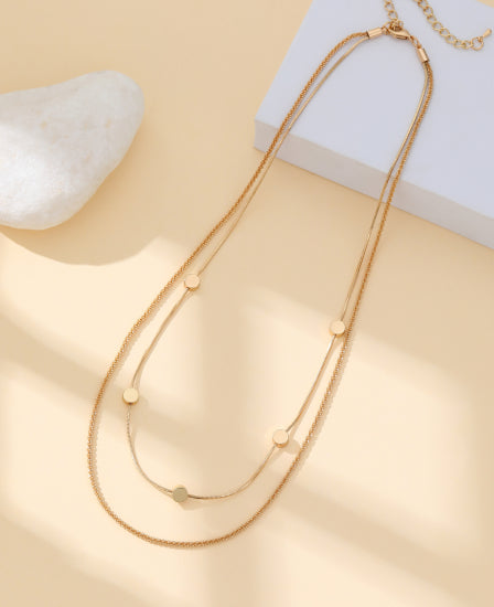 Gold Double Strand Necklace
