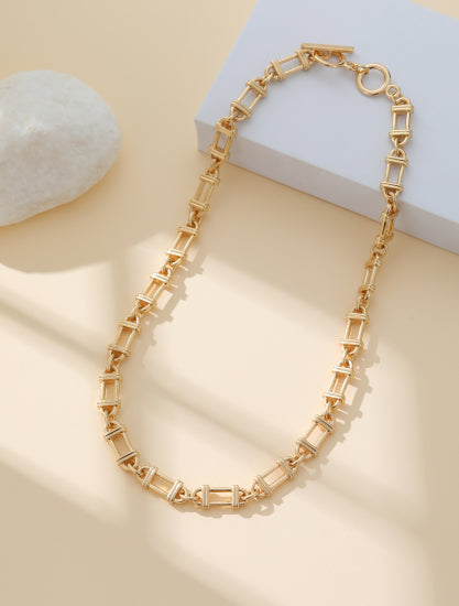 Gold Square Necklace