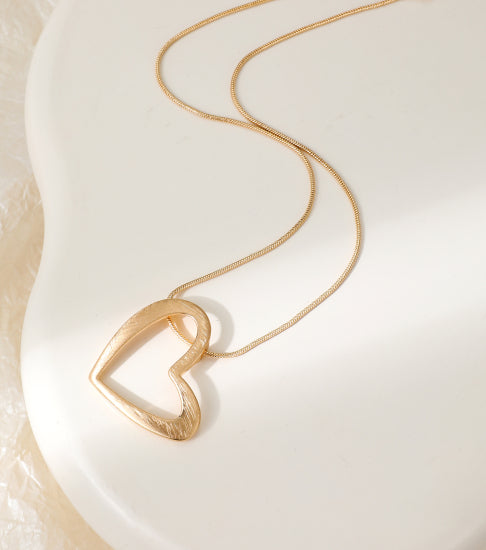 Short Gold Heart Necklace