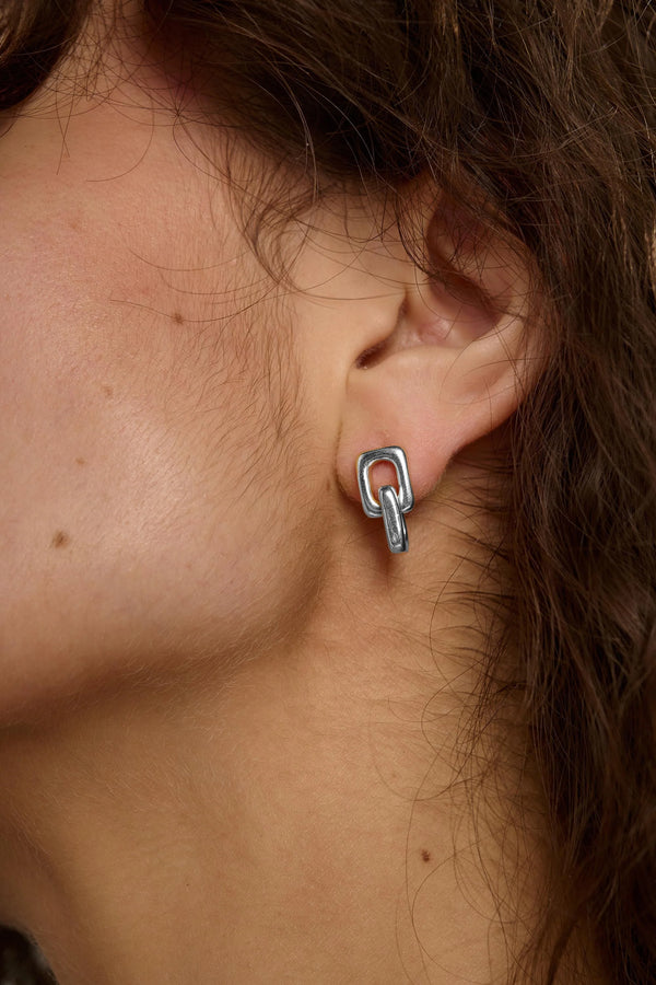 Link Earrings - Silver
