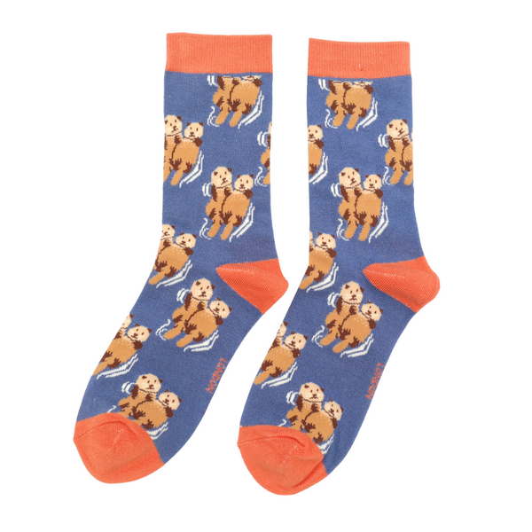 Miss Sparrow Otters Socks - Denim