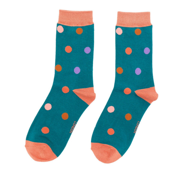 Miss Sparrow Spots Socks - Teal