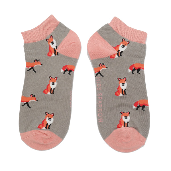 Foxes Trainer Socks - Grey