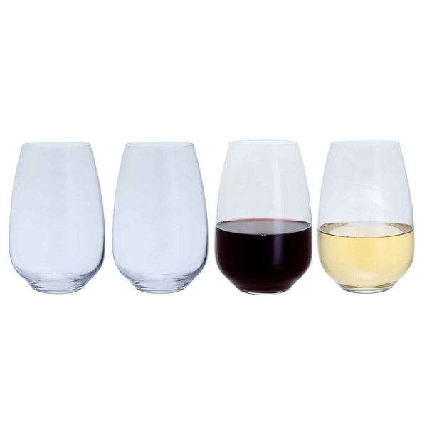 Stemless Crystal Wine Glasses
