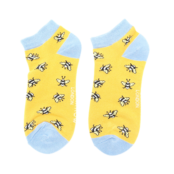 Bumble Bee Trainer Socks - Light Yellow