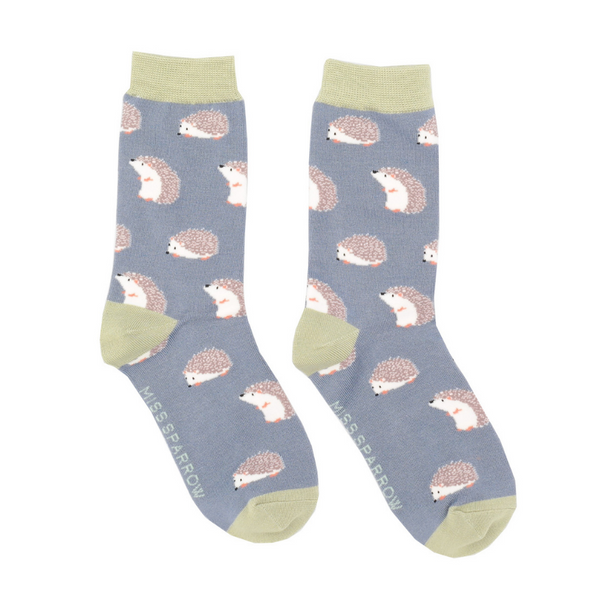 Hedgehog Bamboo Socks - Navy