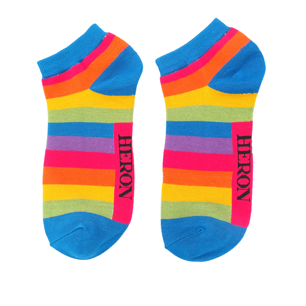 Thick Stripe Trainer Socks - Rainbow