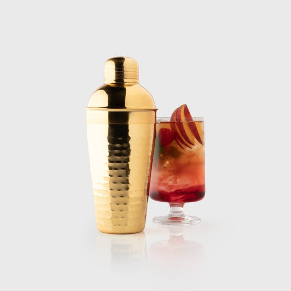 Taproom Gold Cobbler Hammered Cocktail Shaker