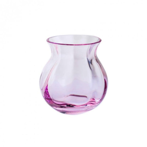 Artisan Round Iron Vase - Pink