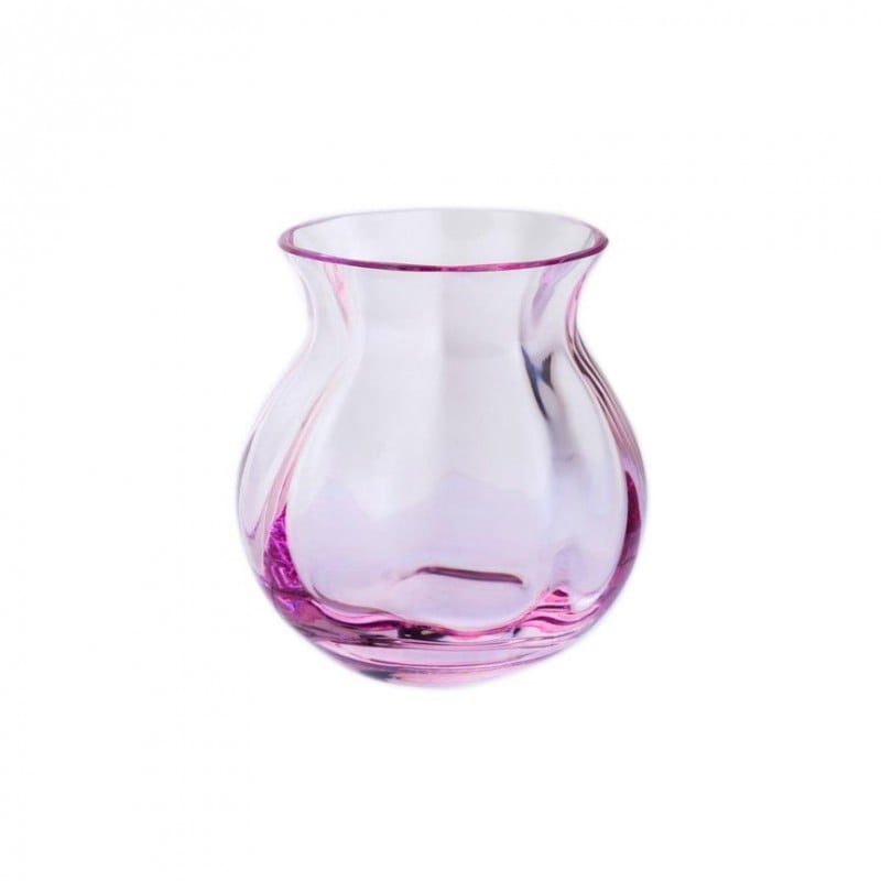 Artisan Round Iron Vase - Pink