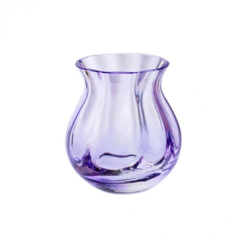 Artisan Round Iron Vase - Violet