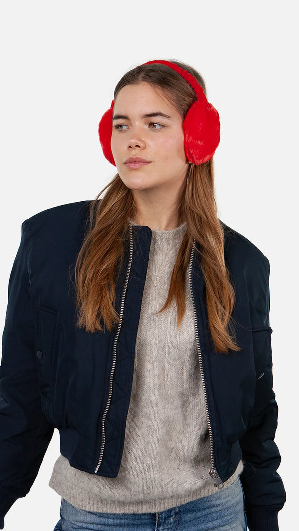 Plush Earmuffs - Red