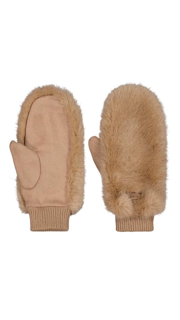 Fur Mitts - Light Brown