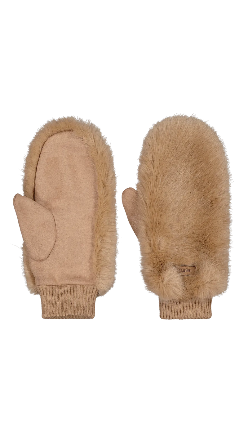 Fur Mitts - Light Brown