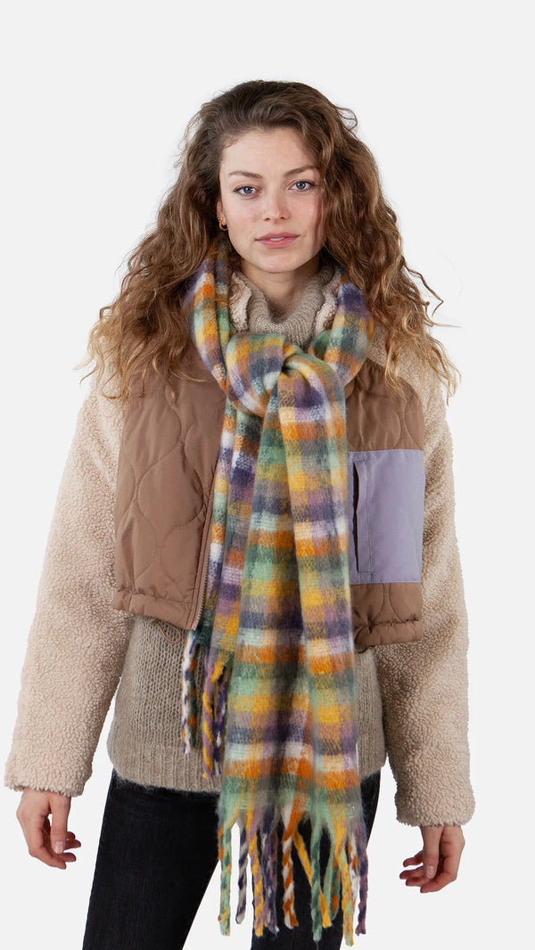 Plaity Scarf - Brown