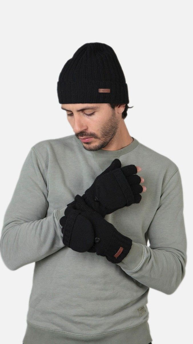 Haakon Turnup Beanie - Black