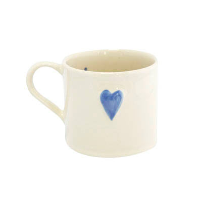 Shaker Pale Blue Heart Mug - 150ml