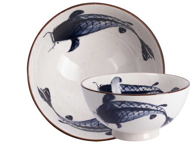 Koi Ceramic Bowl - 19.5 X 9cm