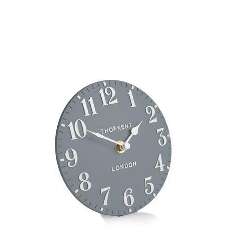 6" Arabic Mantel Clock- Flax Blue